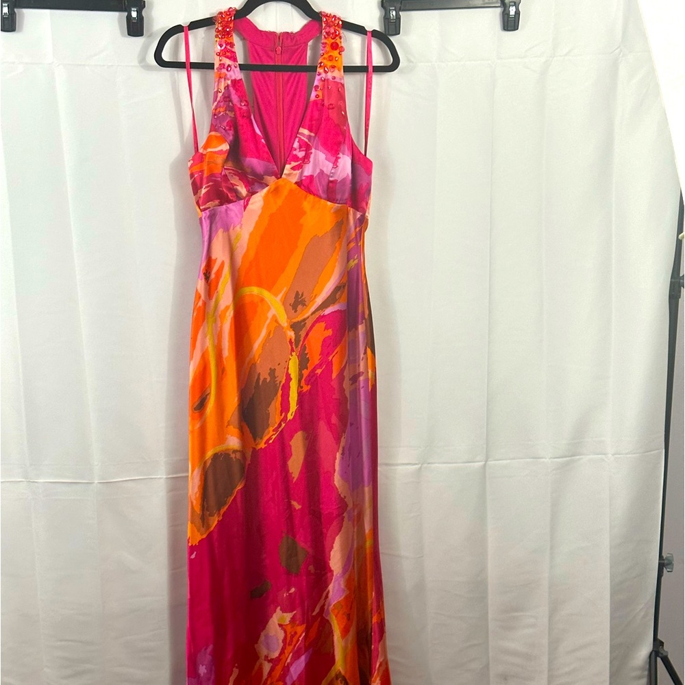 Alex and Eve Formal Dress size 12 floral base pink/orange